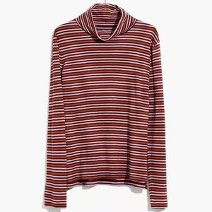 Madewell Walker Stripe Whisper Cotton Turtleneck